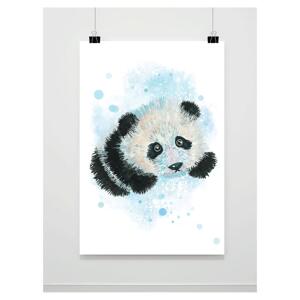 Akvarelový dětský plakát s obrázkem pandy, PP173 A4