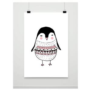 Plakát do dětského pokoje s obrázkem tučňáka, PP176 A4