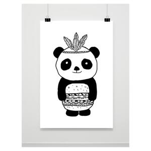 Dětský dekorační plakát s černobílou pandou, PP179 A4