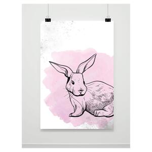 Dekorační plakát do pokoje s obrázkem zajíčka, PP184 A3