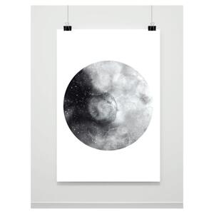 Bílý závěsný plakát s měsícem, PP191 A4
