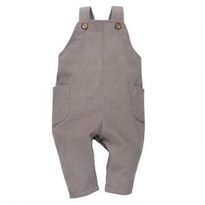 Bavlněné dětské manšestrové kalhoty na šle šedé barvy, PIN260 Dreamer 62