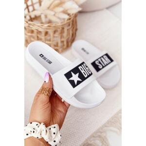Dětské pantofle značky BIG STAR v bílé barvě, DD374151 WHITE__14122-28 28