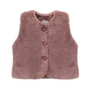 Holčičí kožešinová vesta v růžové barvě, PIN341 Julia 92