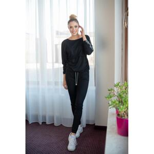 Dámská těhotenská a kojící tepláková souprava černé barvy, ry0732-S S
