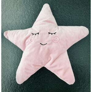 Dětský růžový polštářek ve tvaru hvězdy, PKB1298 D001