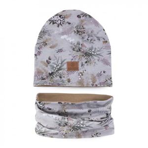 Dětský komplet čepice a komína z kolekce mlhavé ráno, MA1921 Foggy Morning SKL52-55 52-55 cm