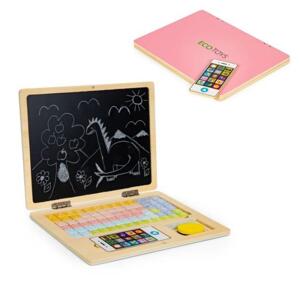 Dětský notebook - magnetická vzdělávací tabule, Multi__G068 - PINK SKL1