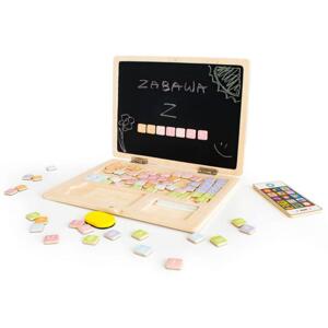 Dřevěný dětský notebook - magnetická vzdělávací tabule, Multi__G068-ECO STANDART