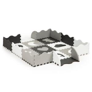 Černo-bílá podložka na hraní s mantinelem, Multi__ECOEVA007