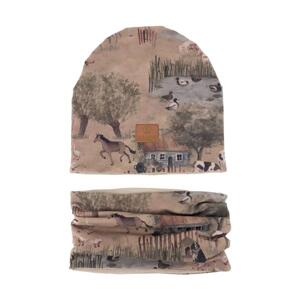 Dětský komplet čepice a komína z kolekce pohádky z venkova, MA2236 Countryside Tales 44-46 cm