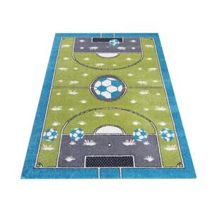 Barevný koberec s motivem Fotbalové hřiště, BEL-107-200X290 200x290cm