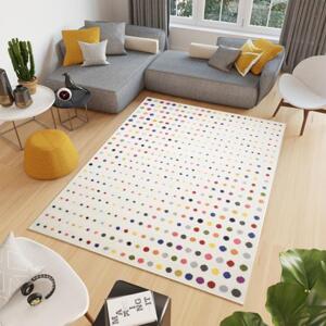 Krémový koberec s barevnými tečkami, TAP__1982A BRISTOL-80x150 80x150cm