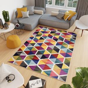 Barevný koberec s geometrickým vzorem, TAP__1982A BRISTOL-80x150 80x150cm