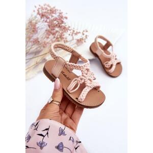 Dívčí sandály růžové barvy, 301-B PINK__25828-25 25