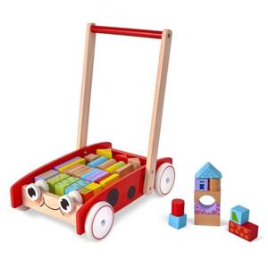Dřevěný vozík s kostkami pro děti, Multi__2112