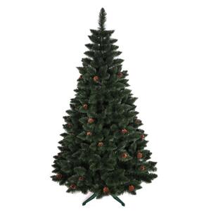 Vánoční hustý stromek borovice s šiškami - 220 cm, POL__SOKDL220 SKL3