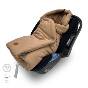 Bavlněná dětská deka do autosedačky, MA2507 Latte 125x95 cm