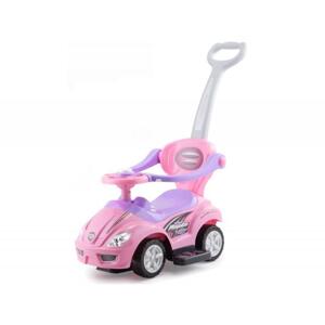 Růžové dětské autíčko s rukojetí 3v1, Multi__381-ROZOWY