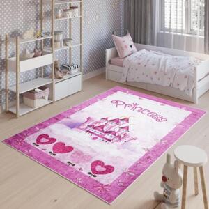 Růžový koberec s dívčím motivem, TAP__9731 PRINT EMMA-160x230 160x230cm