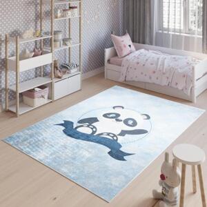 Koberec v modré barvě s motivem pandy, TAP__9731 PRINT EMMA-160x230 160x230cm