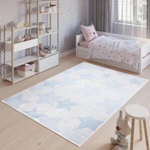 Modrý dětský koberec s hvězdičkami, TAP__9731 PRINT EMMA-80x150 80x150cm