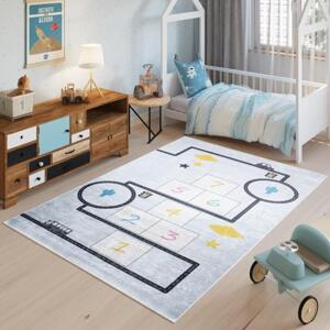 Modrý koberec s hrou pro děti, TAP__9731 PRINT EMMA-80x150 80x150cm