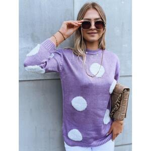 Fialový dámský svetr s kuličkami, my2171-UNI UNI
