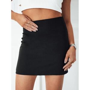 Hladká černá mini sukně, cy0419-L L