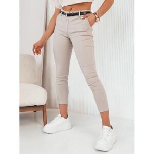 Elegantní dámské kalhoty béžové barvy, uy1995-L L