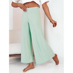 Široké dámské kalhoty mátové barvy, uy2004-UNI UNI