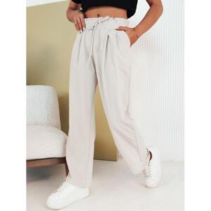 Béžové volné dámské kalhoty, uy2052-L/XL L/XL