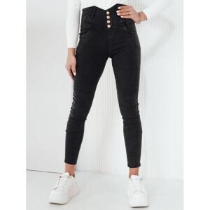 Dámské černé džíny s vysokým pasem, uy1968-M/L M/L