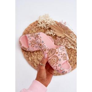 Růžové dívčí pantofle, M375 PINK__30684-28/29 28/29