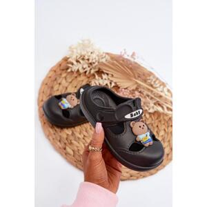 Černé pěnové pantofle pro děti, M385 BLACK__30720-26 26
