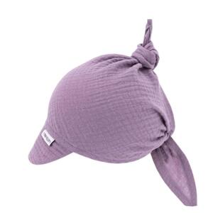 Mušelínový dětský šátek s kšiltem, MA2829 Berry Mousse 70x50 cm