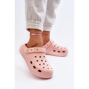 Pudrovorůžové dámské kroksy, M326 PINK__30676-41 41