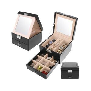 Černá uzamykací šperkovnice/kufřík, MX__5900779934047