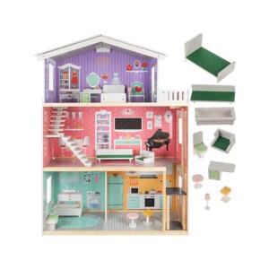 Domeček pro panenky s vybavením a výtahem, MX__5900779943971