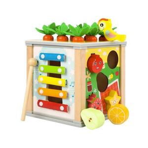 Multifunkční dřevěná edukační kostka, MX__5900779946729