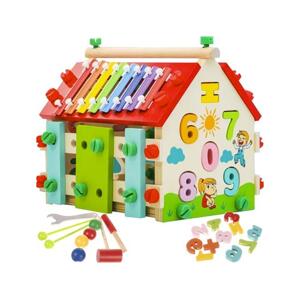 Dřevěný edukační domeček pro děti, MX__5900779946705