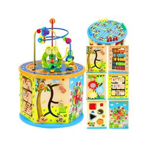 Dřevěná vzdělávací kostka 8v1, MX__5900779945784