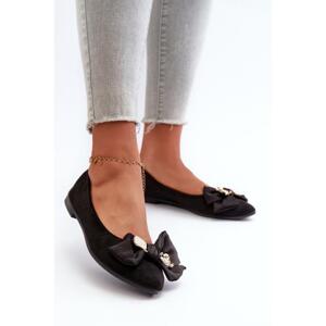 Baleríny s mašlí černé barvy, ZA39P BLACK__32713-41 41