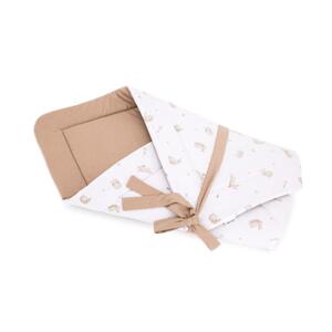 Bavlněná dětská zavinovačka z kolekce Medový zajíček, MA2907 Honey Bunny 75x75cm