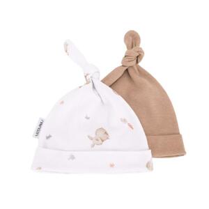 Sada dětských čepiček z kolekce Medový zajíček, MA2919 Honey Bunny M (3-6 měsíců)