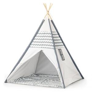 Šedobílý stan teepee pro děti ve slevě, SKL Multi__8112