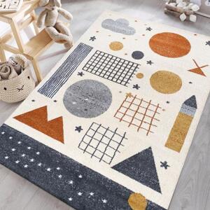 Dětský barevný koberec s geometrickými vzory, LOVILUMI-01-120X170 120x170cm