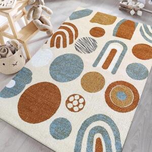 Barevný dětský koberec s geometrickými vzory, LOVILUMI-02-200X290 200x290cm