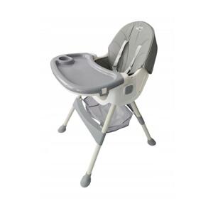Skládací židle na krmení pro děti 4v1 v šedé barvě, KDK01 siva