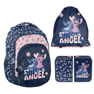 3-dílný školní STITCH set batohu, kapsy a penálu, RUKS__DS25CC-276 SKL10